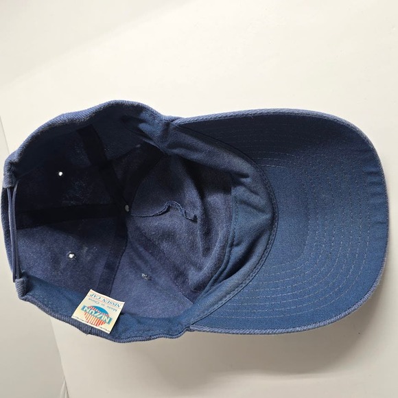 Vintage Franks Place Hat Tropical denim baseball cap 80s 90s - Picture 3 of 3